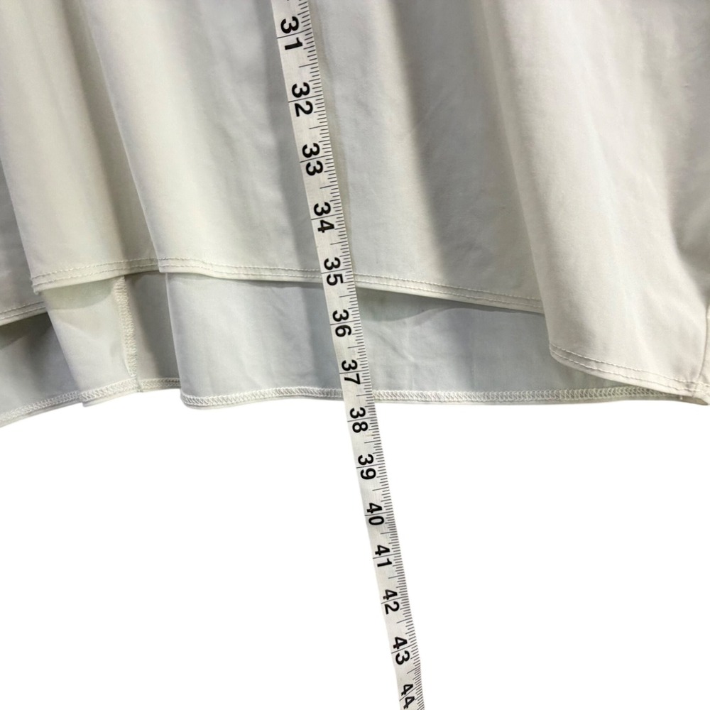 Jason by Comfy USA Lagenlook White Tunic L Oversized Pockets Cocoon Hem Lantern - Picture 8 of 11
